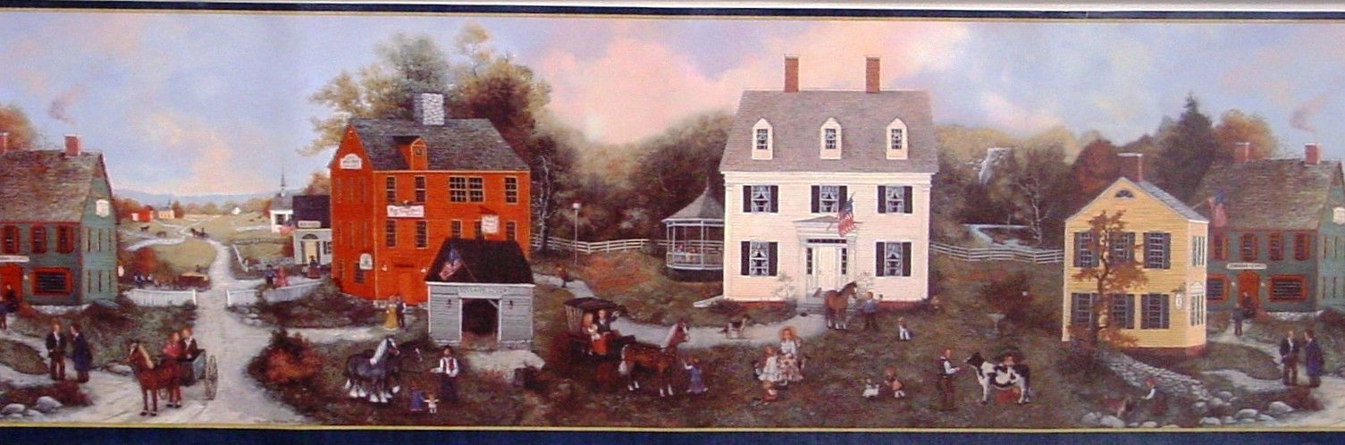 American Colonial Town - HD Wallpaper 