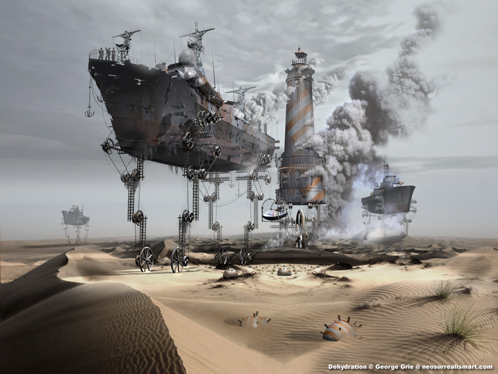 Dehydration Or Global Warming Solution, Ship, Desert, - Dehydration George Grie - HD Wallpaper 