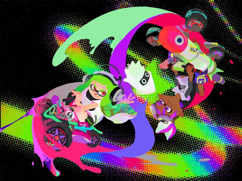 User Uploaded Image - Mario Kart Splatoon Art - HD Wallpaper 