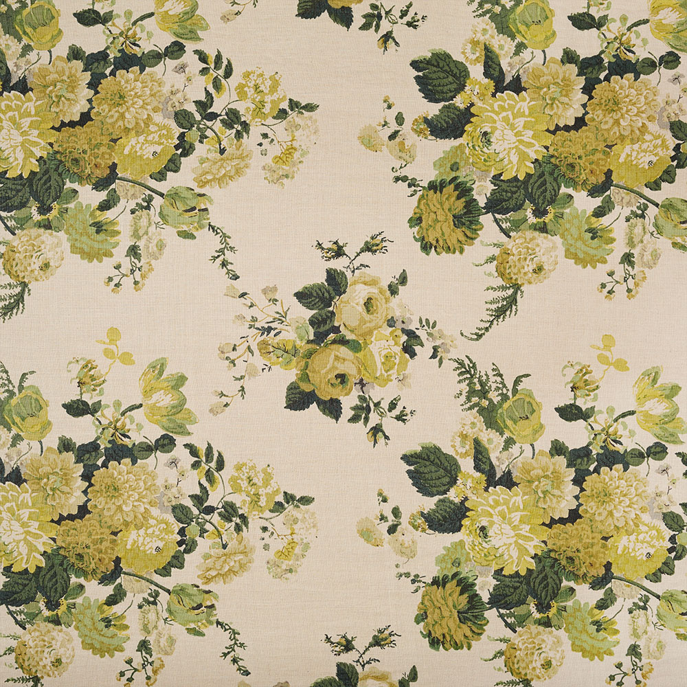 Clarence House Dahlia Hand Block - HD Wallpaper 