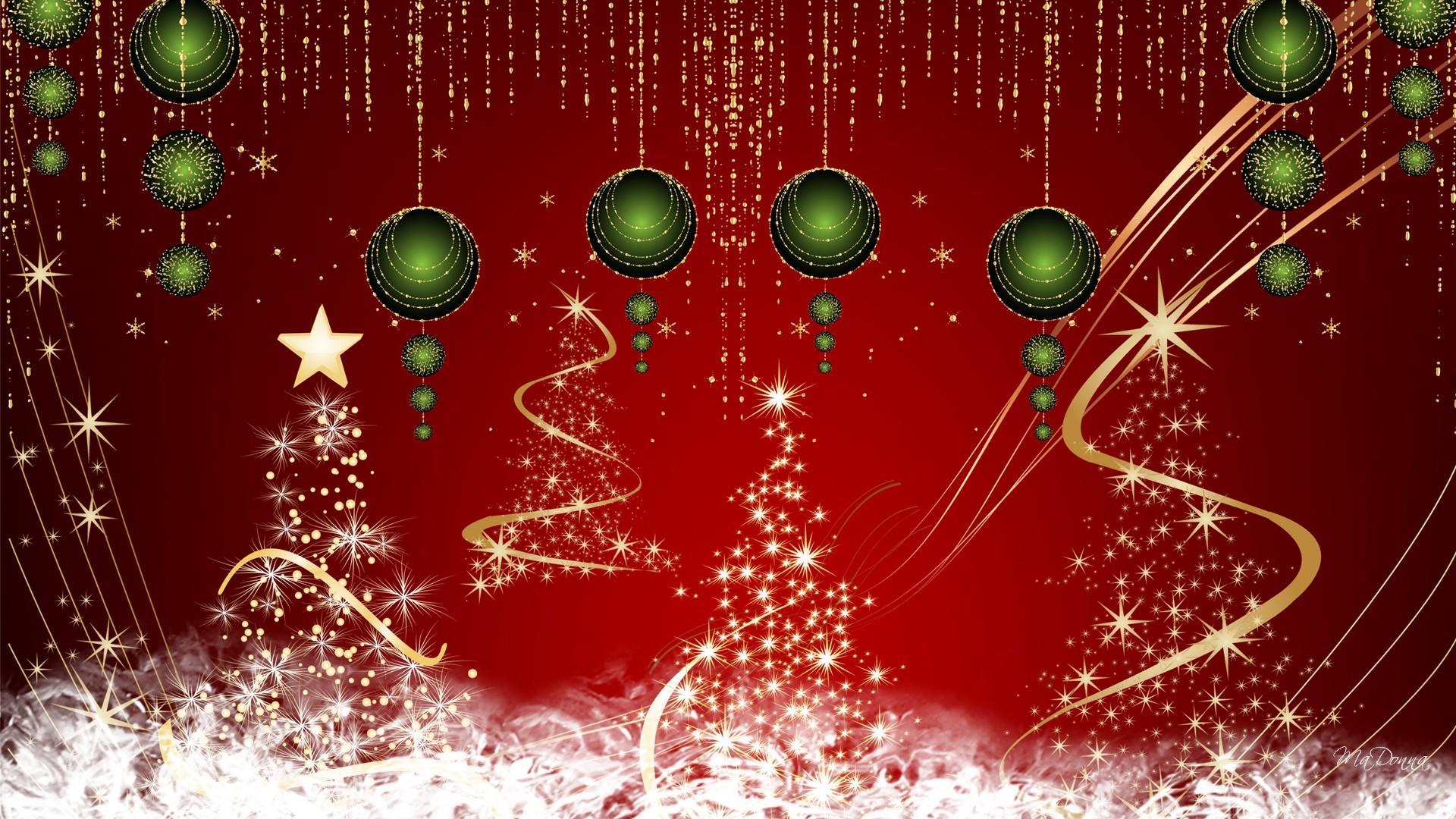 Vintage Christmas Deluxe - Christmas Tree - HD Wallpaper 