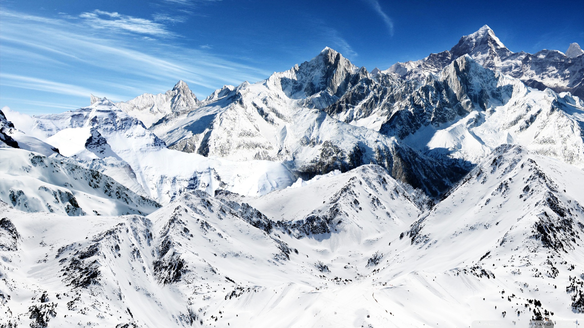 High resolution snowy mountains hd 2048x1152 wallpaper teahub io