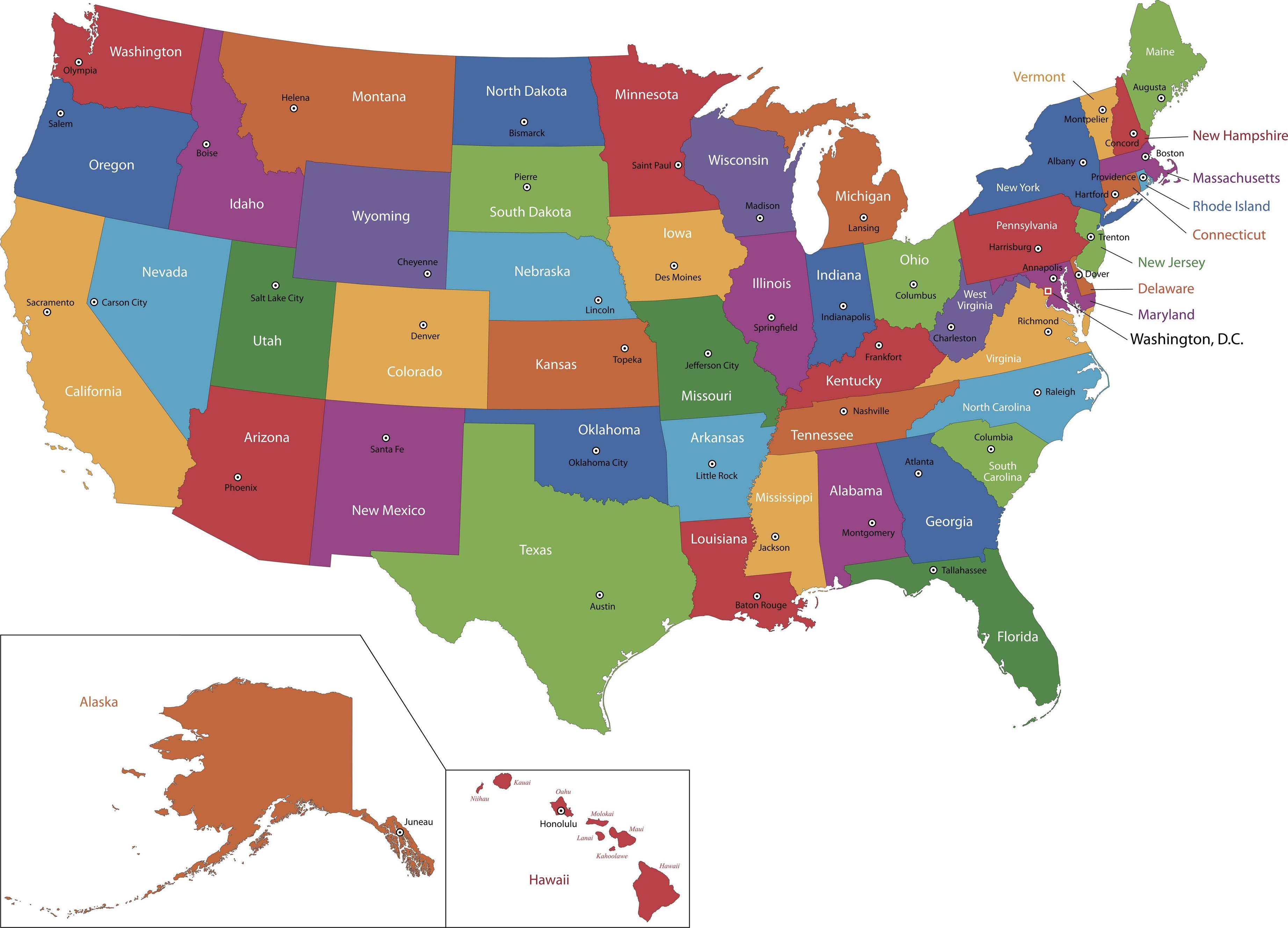 United States Map Desktop Wallpaper - High Resolution Us States Map - HD Wallpaper 