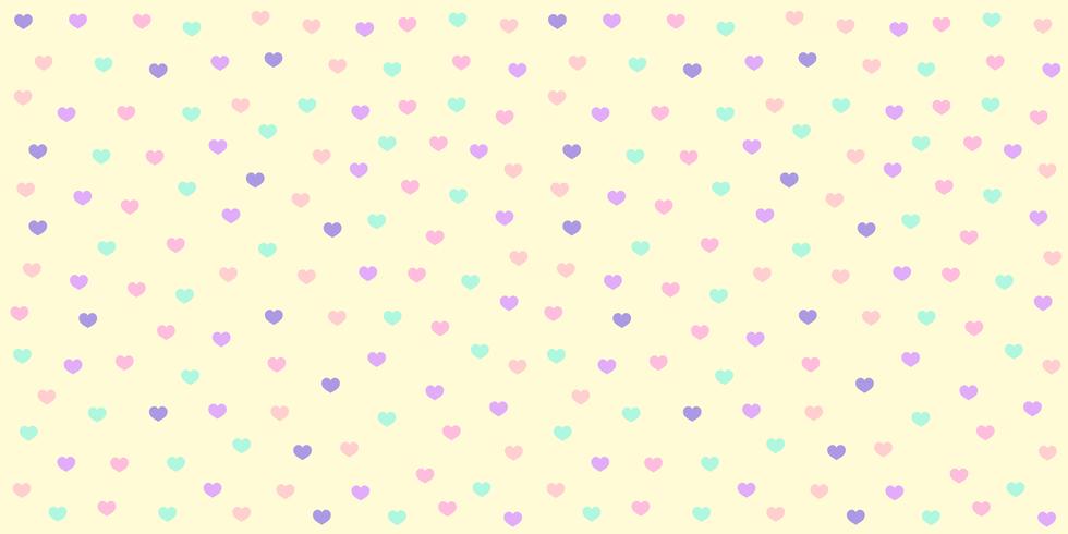 Heart Pattern Seamless In Pastel Color - Pastel Colours Background Hearts - HD Wallpaper 