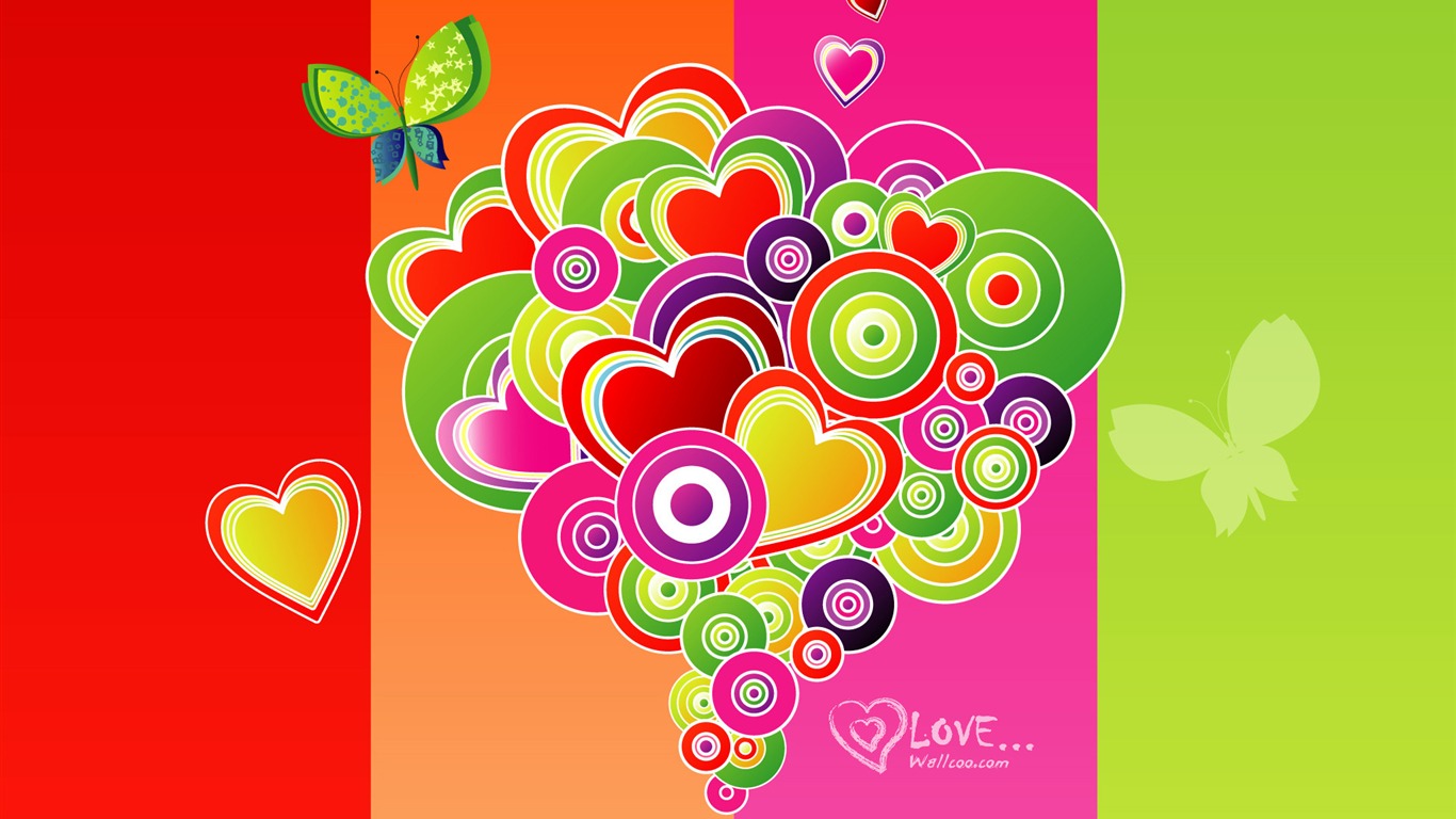 Valentines Day Heart-shaped Design Wallpaper2011 - Valentine Hearts Screensavers - HD Wallpaper 
