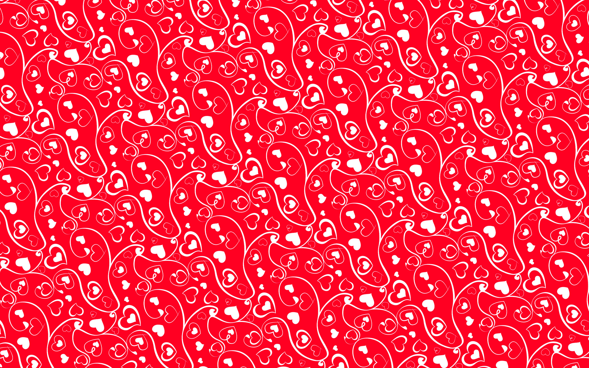 Red Heart And Swirl Patterns Backgrounds - Wallpaper - HD Wallpaper 