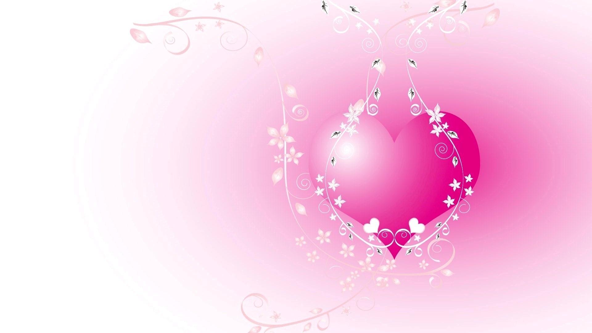Pink Heart With White Vector Design - Free Pink Backgrounds For Ipad Pro 9.7 - HD Wallpaper 