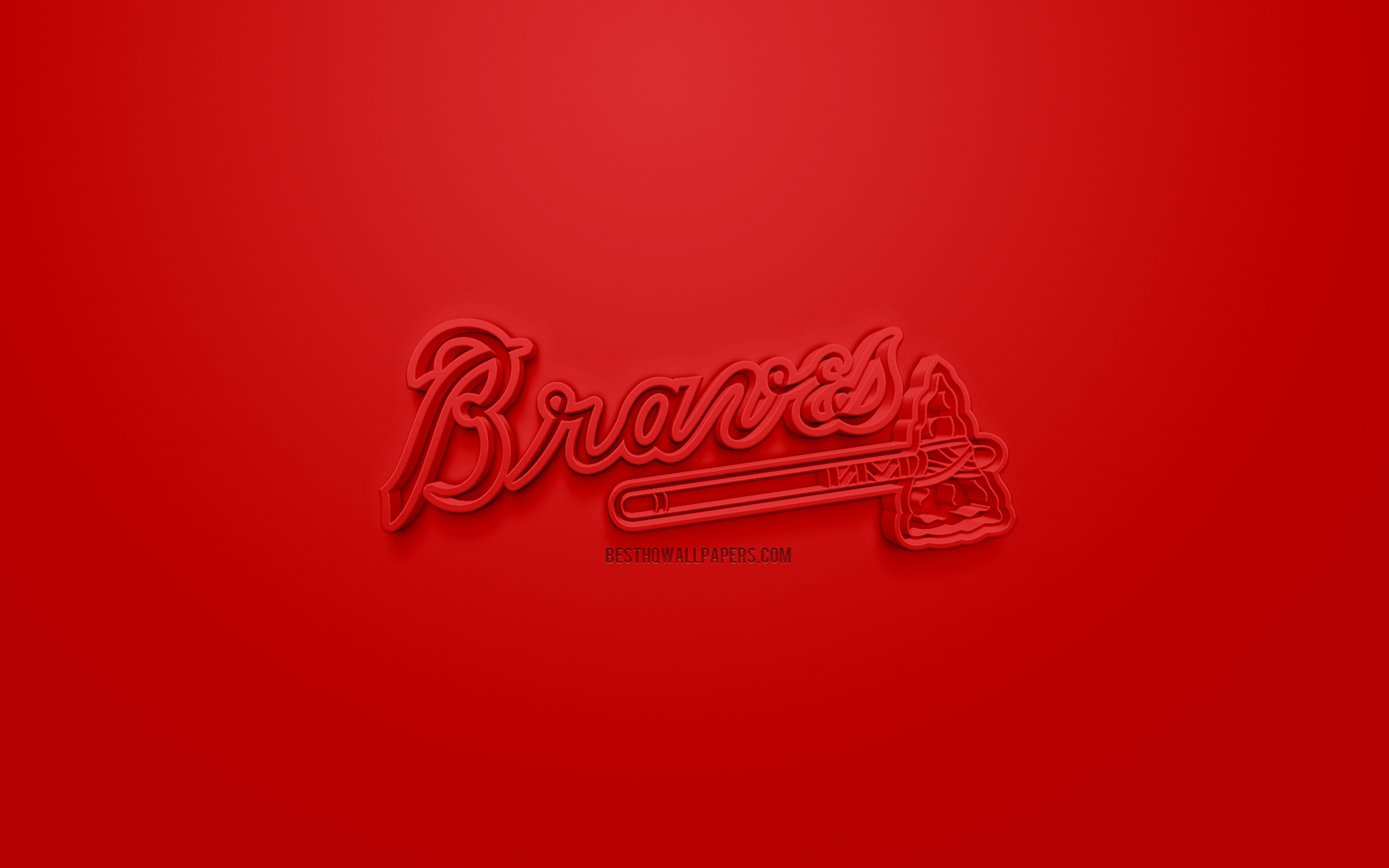 Atlanta Braves, American Baseball Club, Creative 3d - Atlanta Braves - HD Wallpaper 