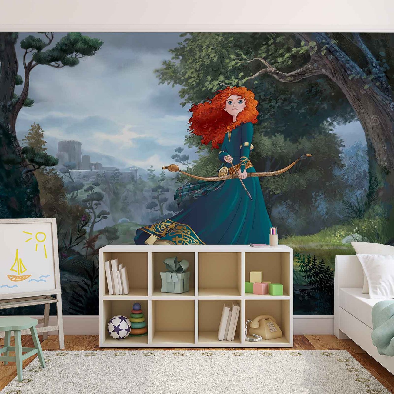 Disney Princesses Merida Brave Wallpaper Mural - Carta Da Parati Farfalle - HD Wallpaper 