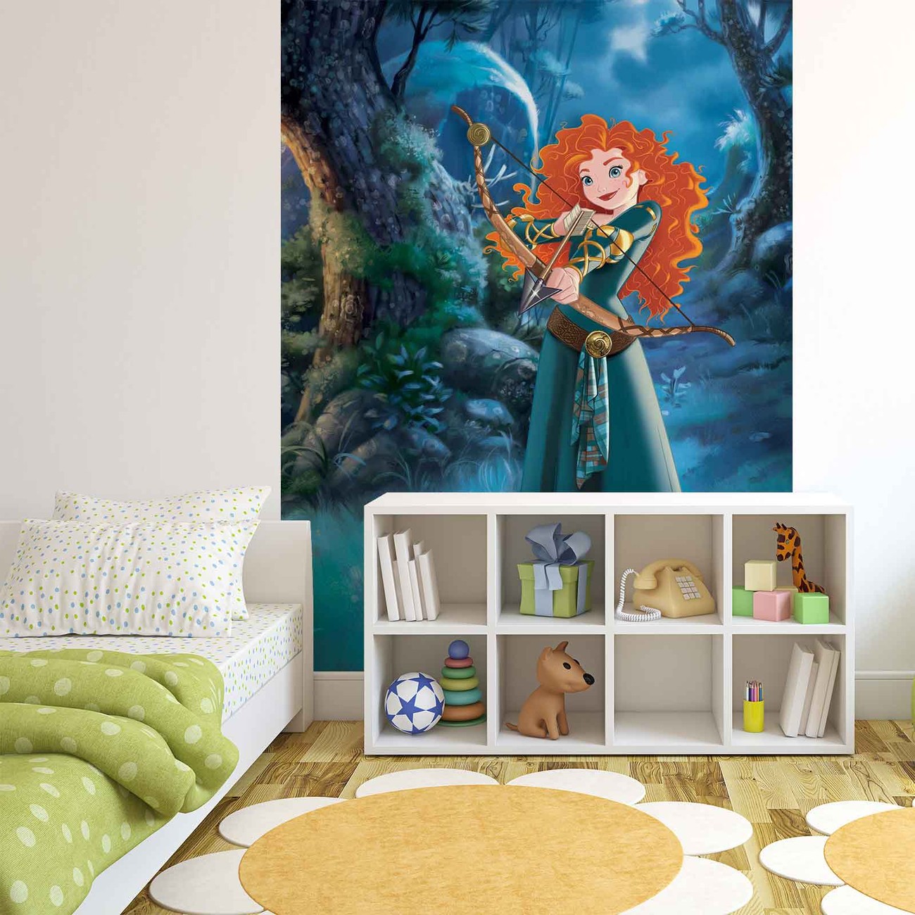 Disney Princesses Merida Brave Wallpaper Mural - Παιδικεσ Ταπετσαριεσ 3d Για Κορίτσια - HD Wallpaper 