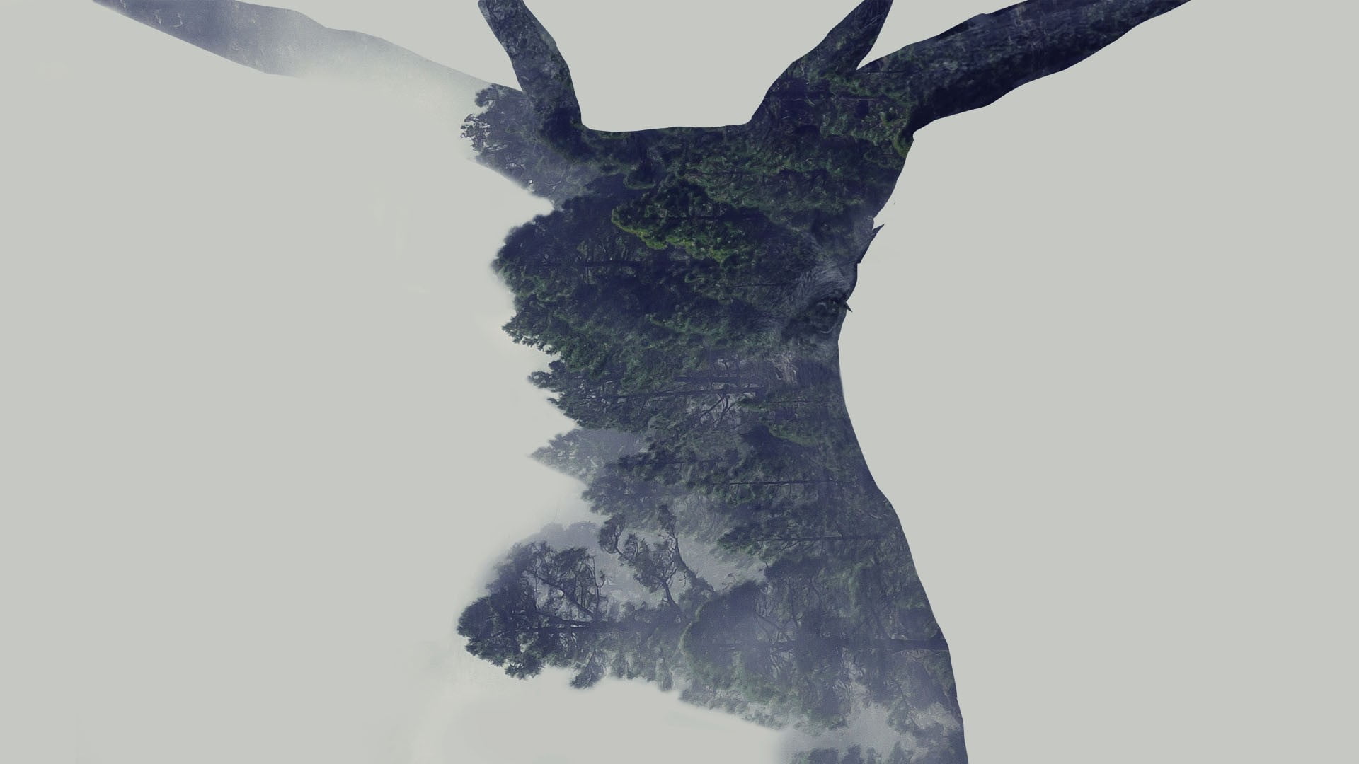 True Detective Horns Double Exposure - HD Wallpaper 
