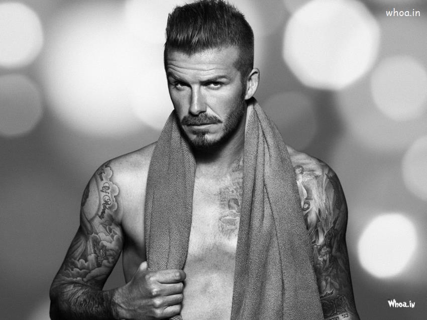 David Beckham Shirtless With Body Tattoo Hd Wallpaper - David Beckham Full Body Tattoo - HD Wallpaper 