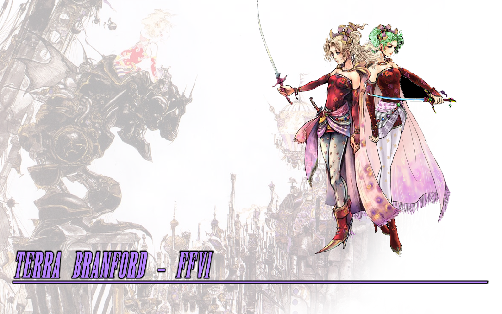 Yoshitaka Amano Final Fantasy 6 Prints - HD Wallpaper 