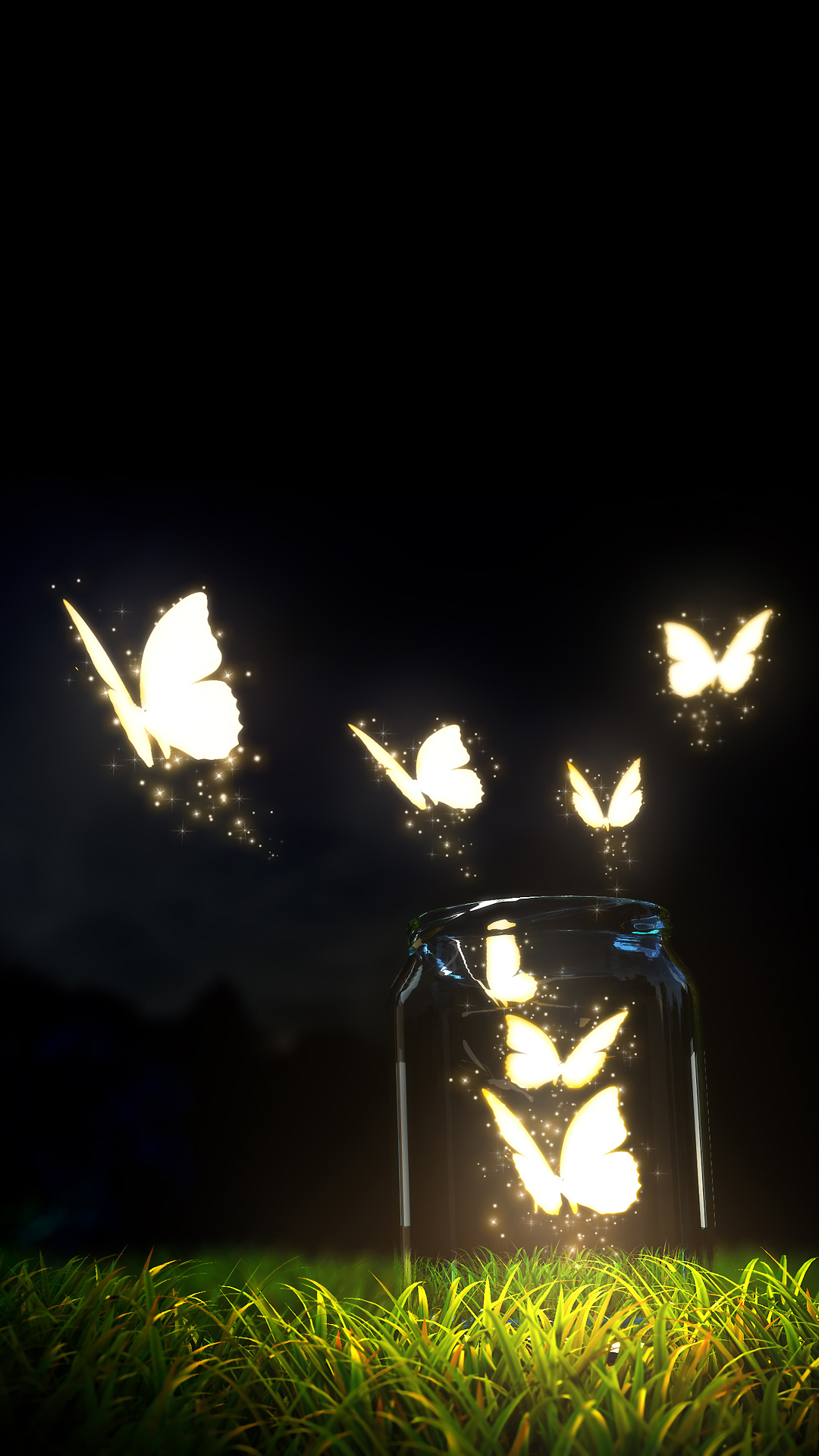 Glowing Butterflies Wallpaper - Iphone Butterflies Wallpaper Hd - HD Wallpaper 
