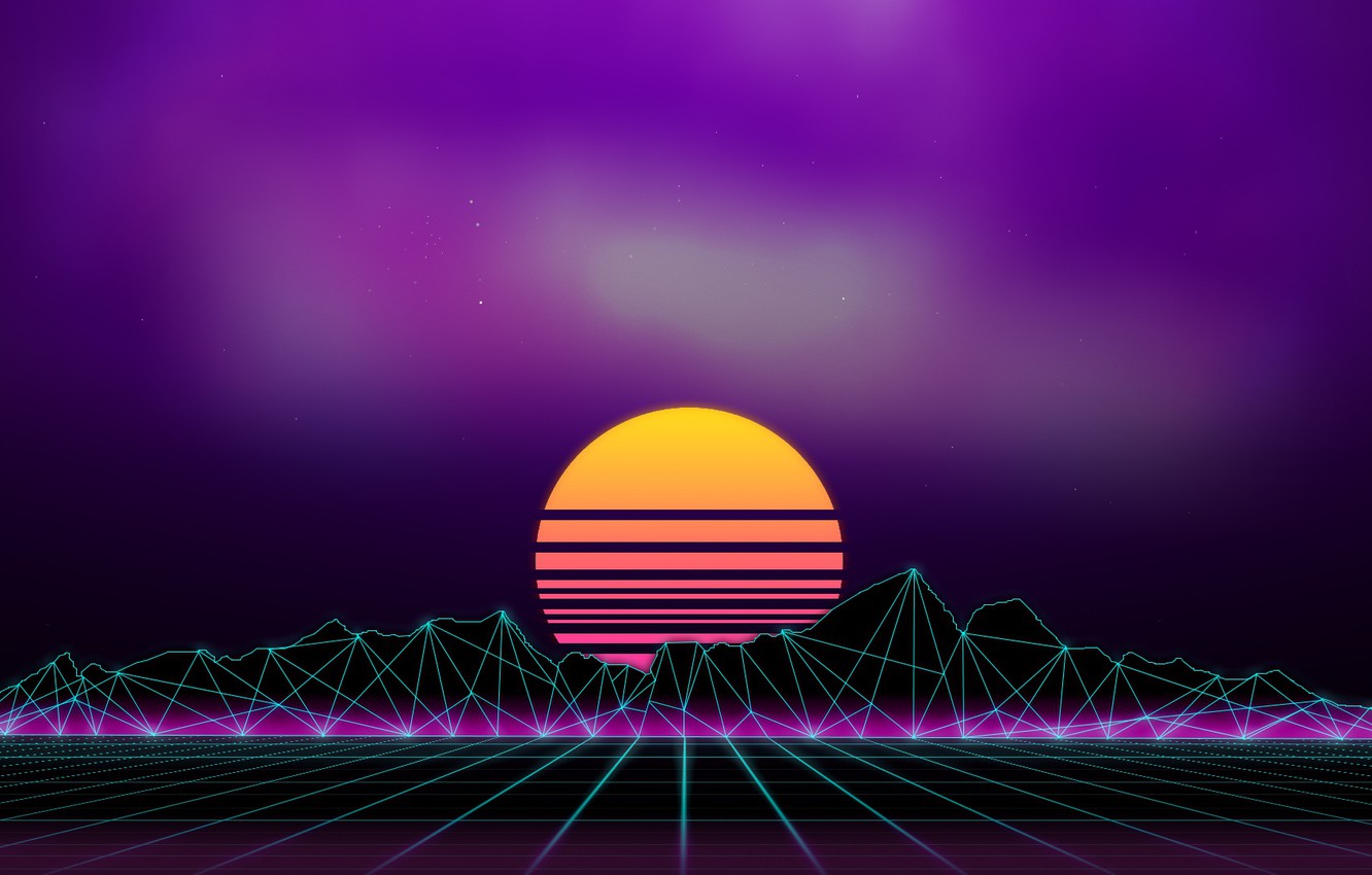 Photo Wallpaper Music, Background, 80s, Neon, 80 S, - Фон Для Фотошопа Неон - HD Wallpaper 