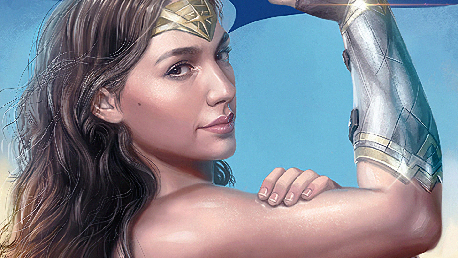 Wonder Woman As Rosie The Riveter - HD Wallpaper 
