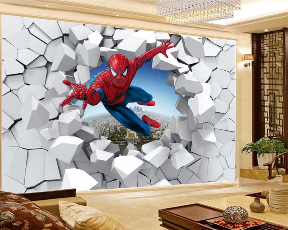 Spiderman Brick Wall - HD Wallpaper 