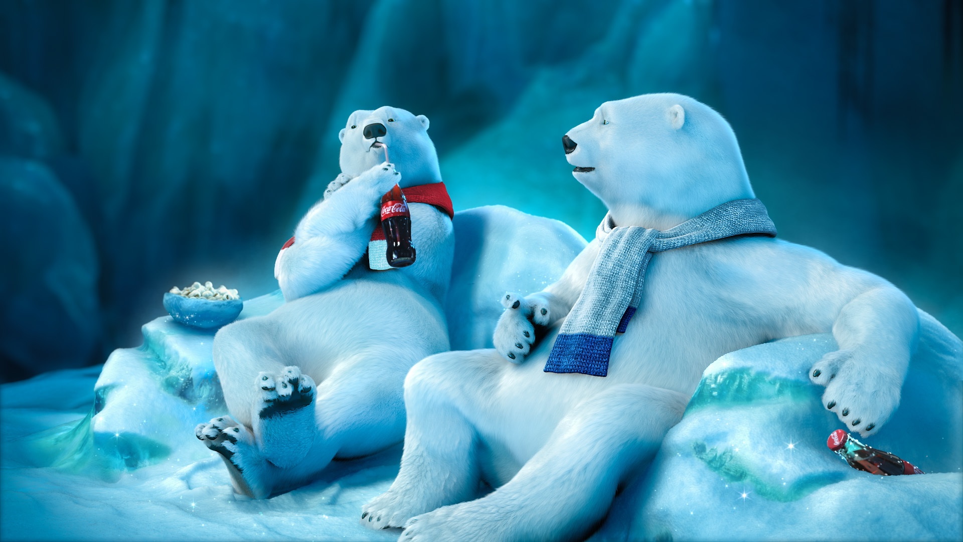 Wallpaper Polar Bear Drinking Coca-cola - Coca Cola Wallpaper Polar Bear - HD Wallpaper 