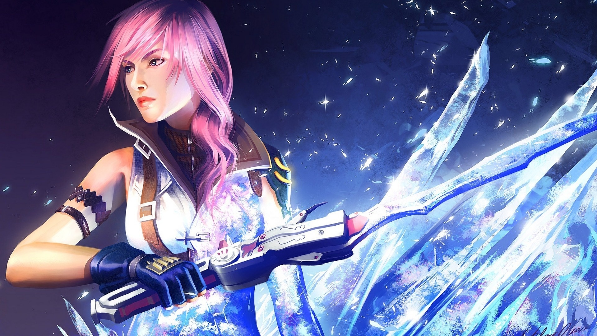 Wallpaper Final Fantasy Xiii Sword Warrior Girl - Lightning Wallpaper Final Fantasy - HD Wallpaper 
