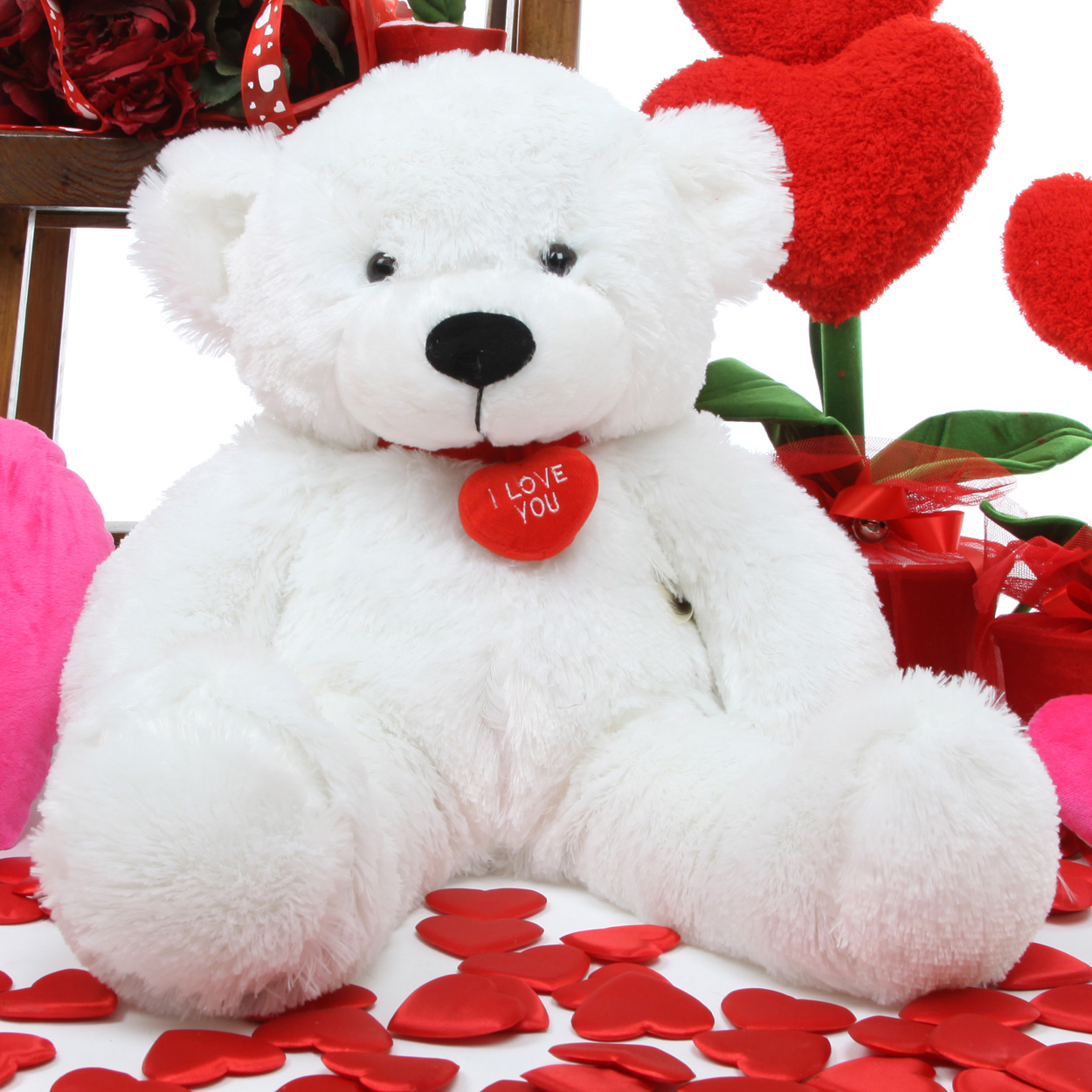 White Teddy With Red Love Heart High Definition Wallpapers - Love Teddy Bear  Pic Download - 1000x982 Wallpaper 