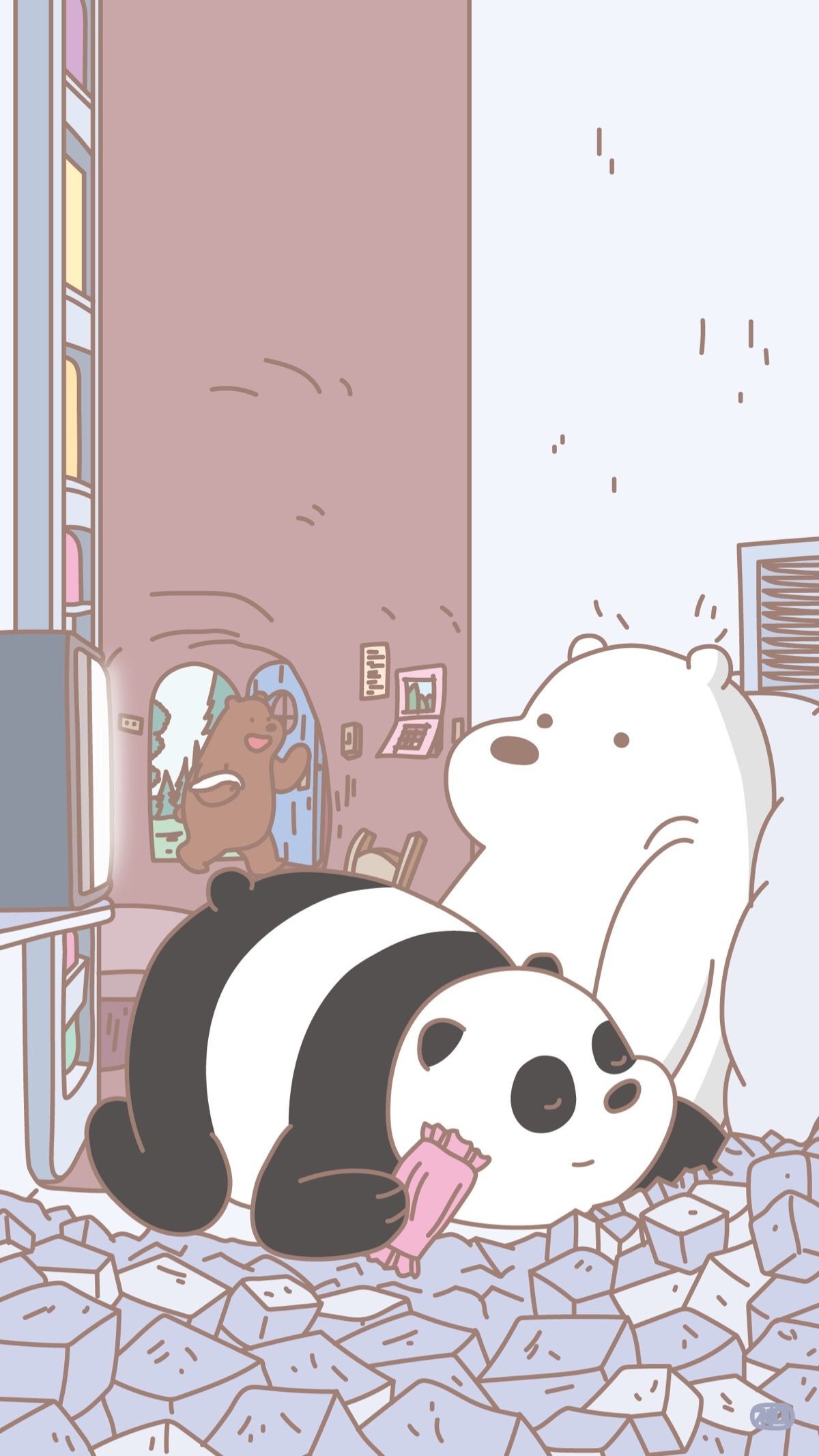 1200x2133, We Bare Bears - We Bare Bears Ice Bear And Panda - HD Wallpaper 