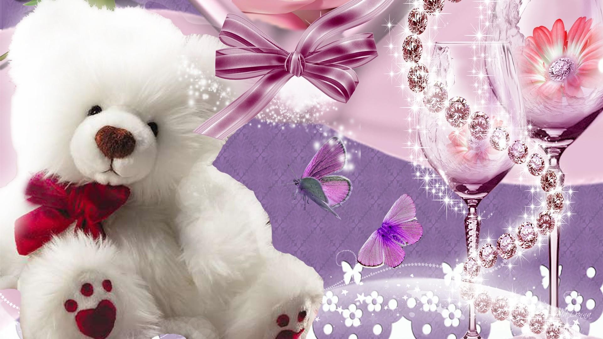 Teddy Bear Big Desktop Backgrounds Hd With Image Resolution - Cute Happy Teddy Day - HD Wallpaper 