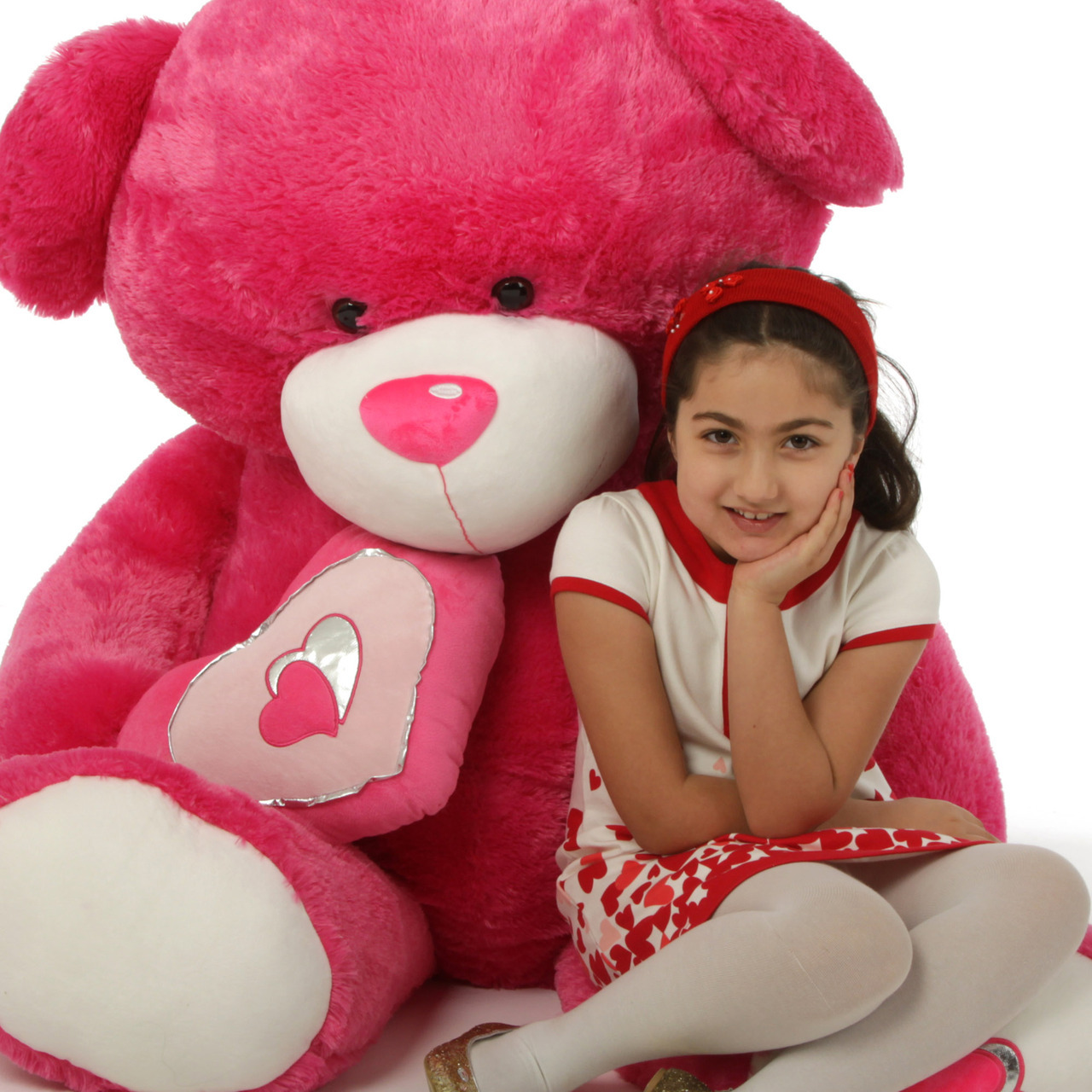 Cute Big Pink Teddy Bear - HD Wallpaper 