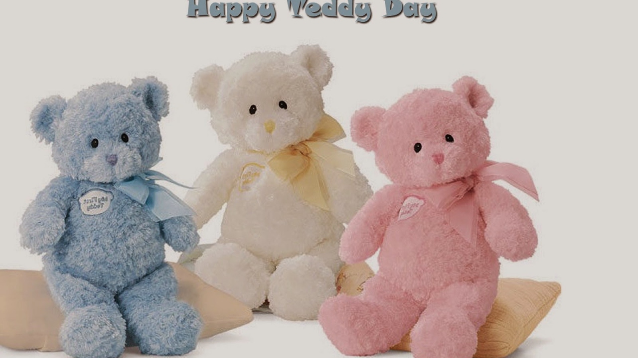 Happy Teddy Day Cute - HD Wallpaper 