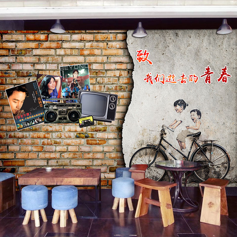 Cafe Tema Batu Bata - HD Wallpaper 