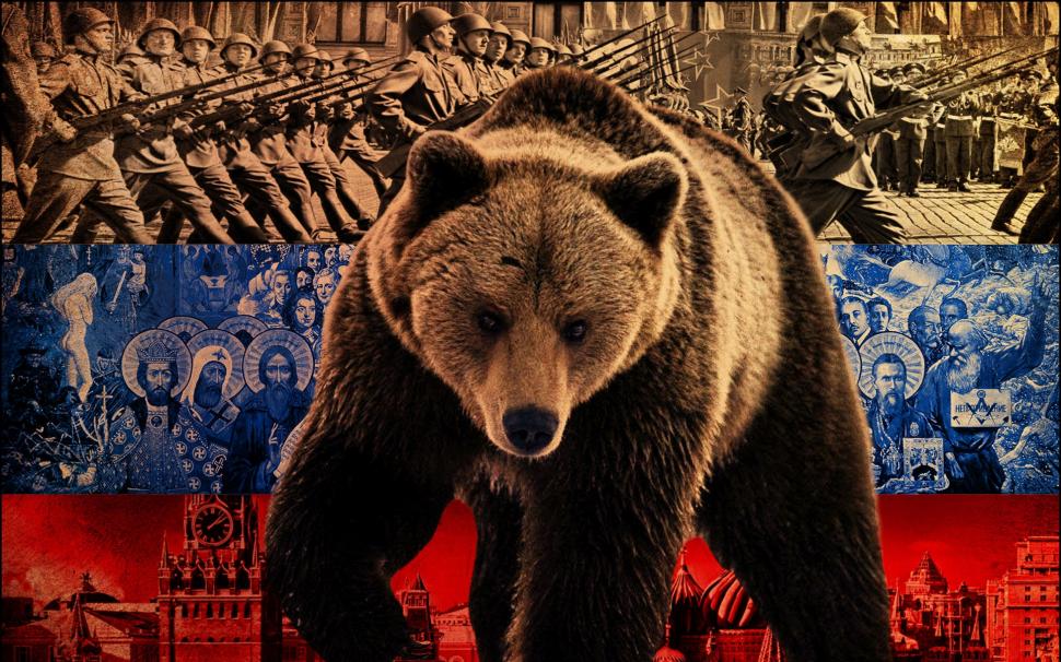 Russian Bear Wallpaper,bear Wallpapers Hd Wallpaper,symbol - Russian Bear - HD Wallpaper 