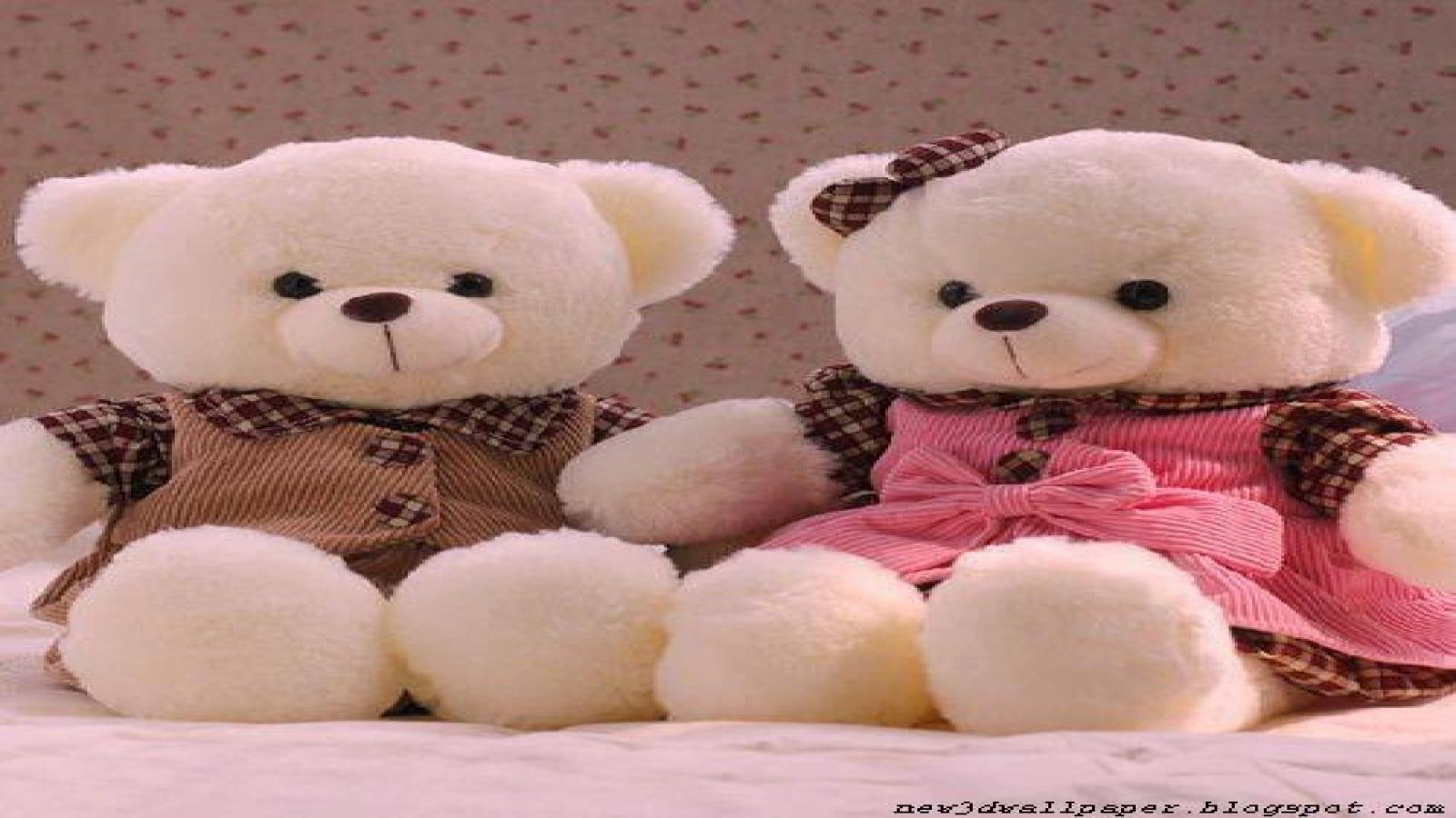 Pink Teddy Bear Wallpaper - HD Wallpaper 