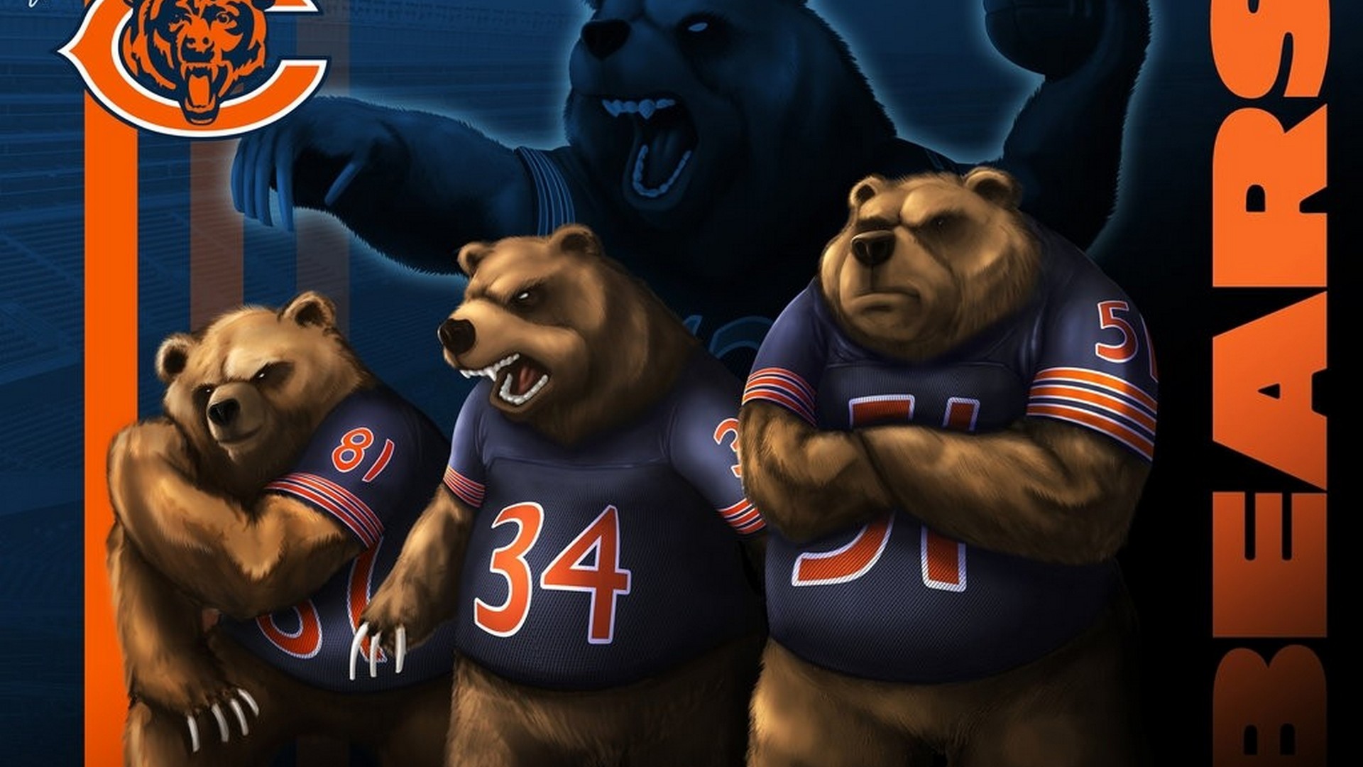 Hd Backgrounds Chicago Bears - Chicago Bears Wallpaper 2018 - HD Wallpaper 
