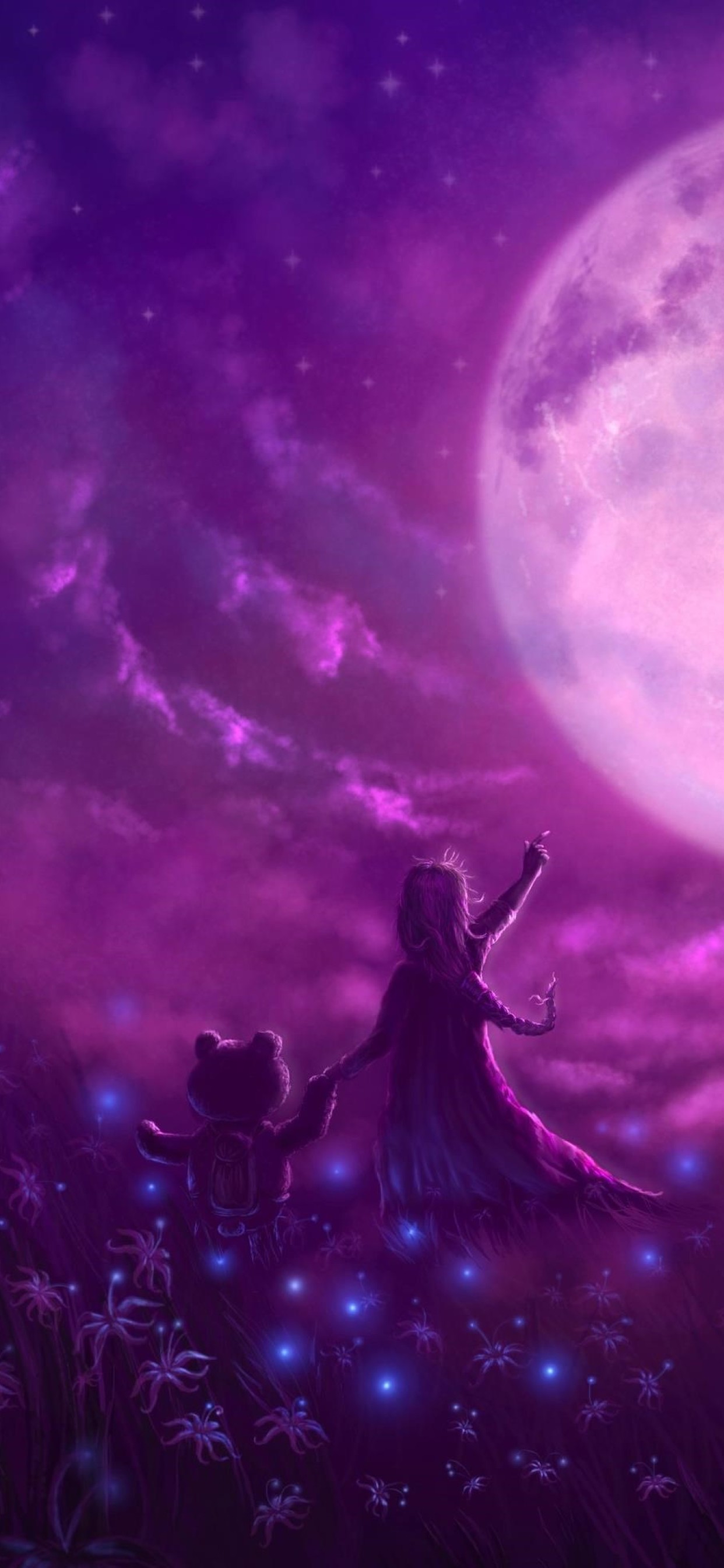 Purple Teddy Bear Background - HD Wallpaper 