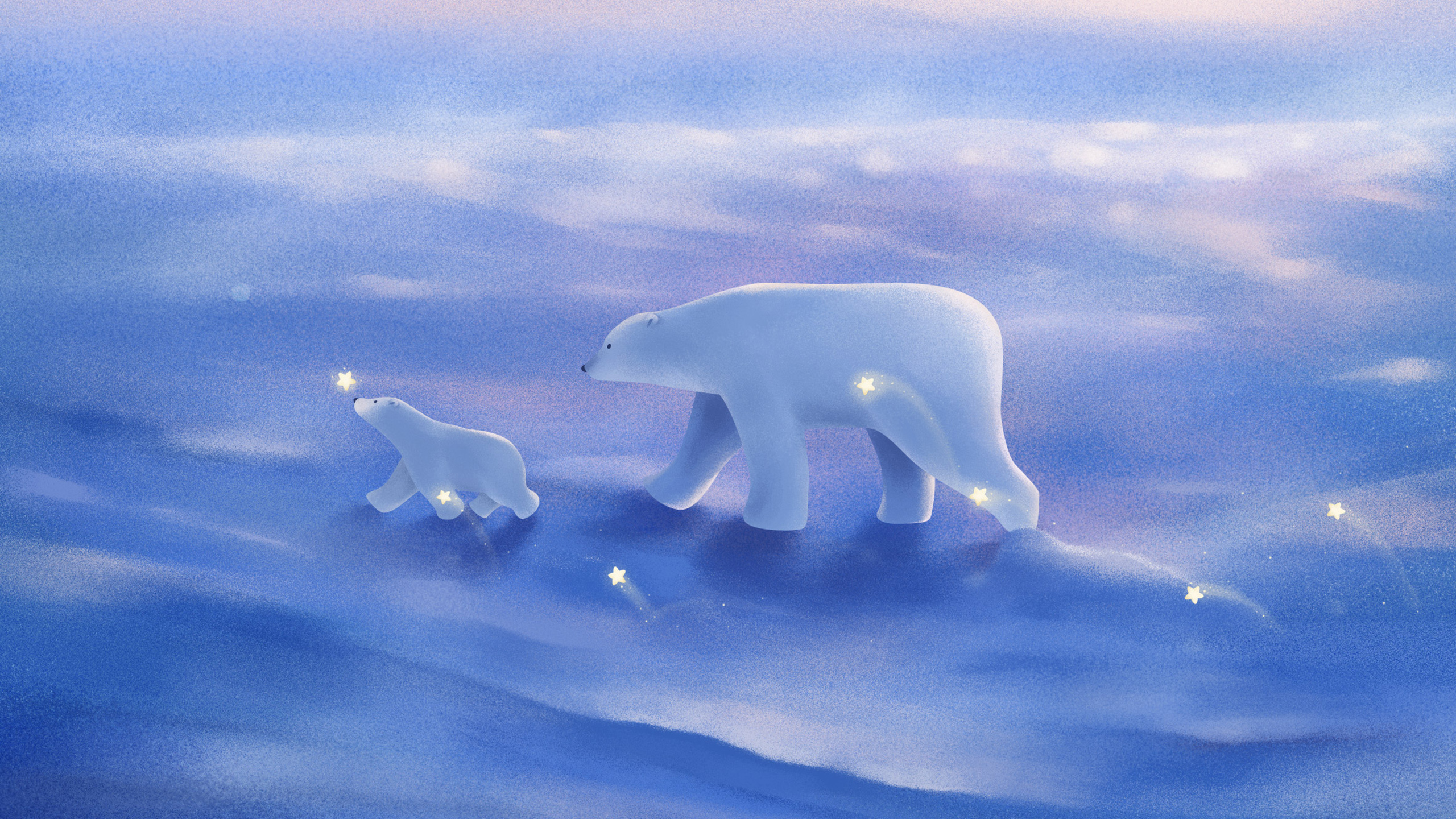 Polar Bears Wallpapers - Polar Bear Aesthetic Background - 2560x1440  Wallpaper 