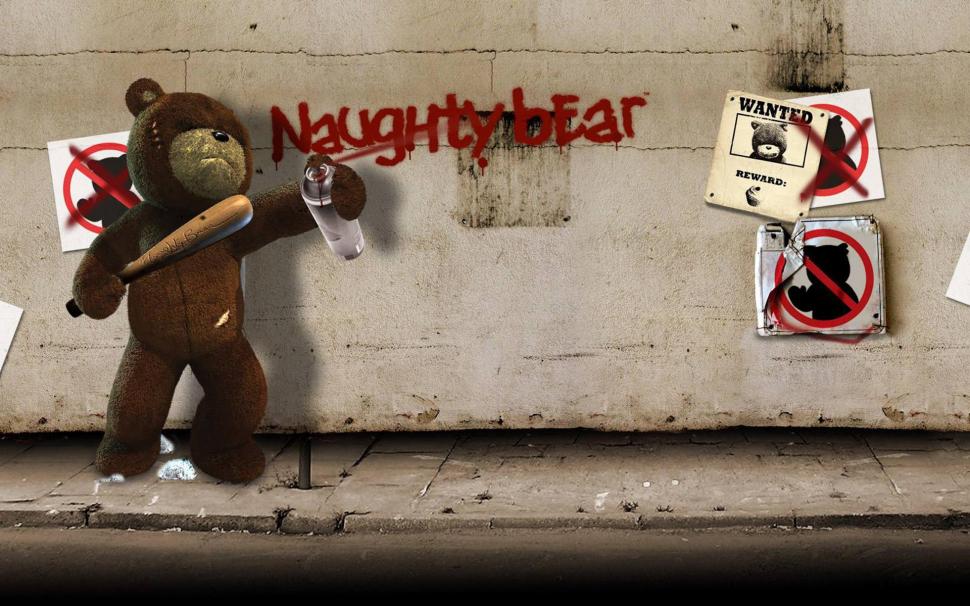 Hooligan Teddy Bear - Naughty Bear - HD Wallpaper 