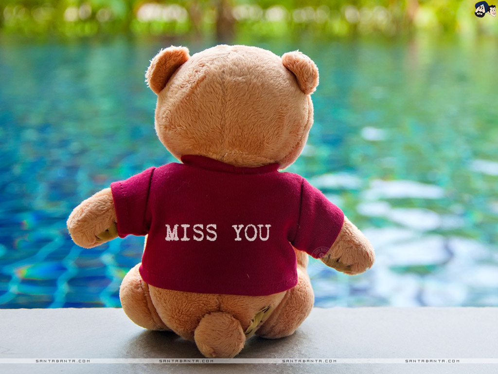 Miss You - Miss You Sad Teddy Bear - HD Wallpaper 