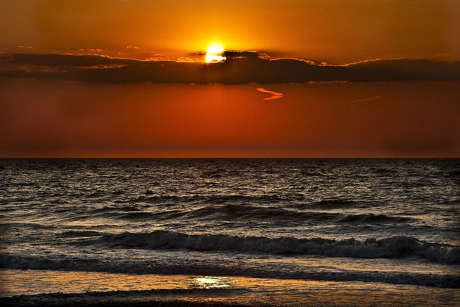 Sea, Sun, Beach, Ocean, Sunset, Heaven, Seascape, Landscape, - HD Wallpaper 