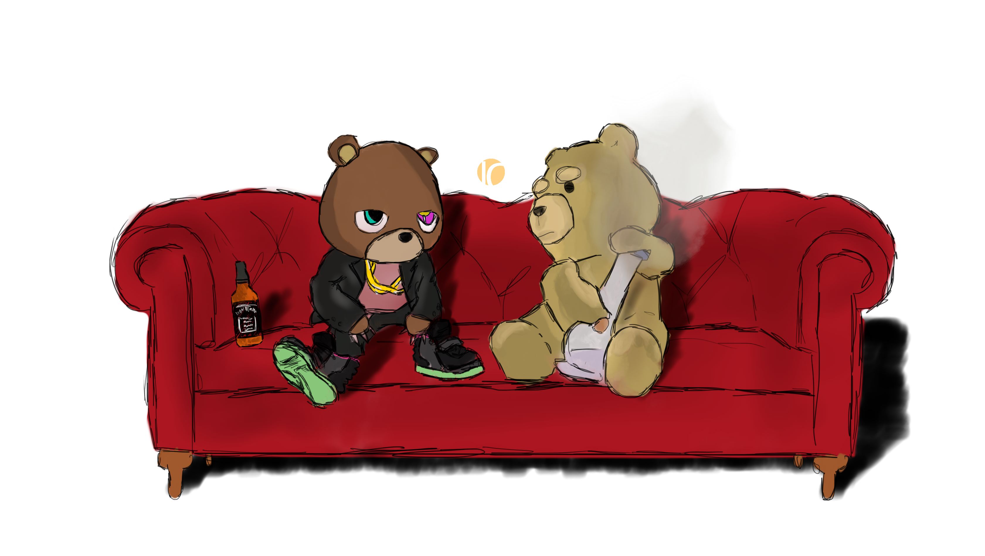 Kanye West Bear Wallpaper - Dropout Bear And Ted - HD Wallpaper 