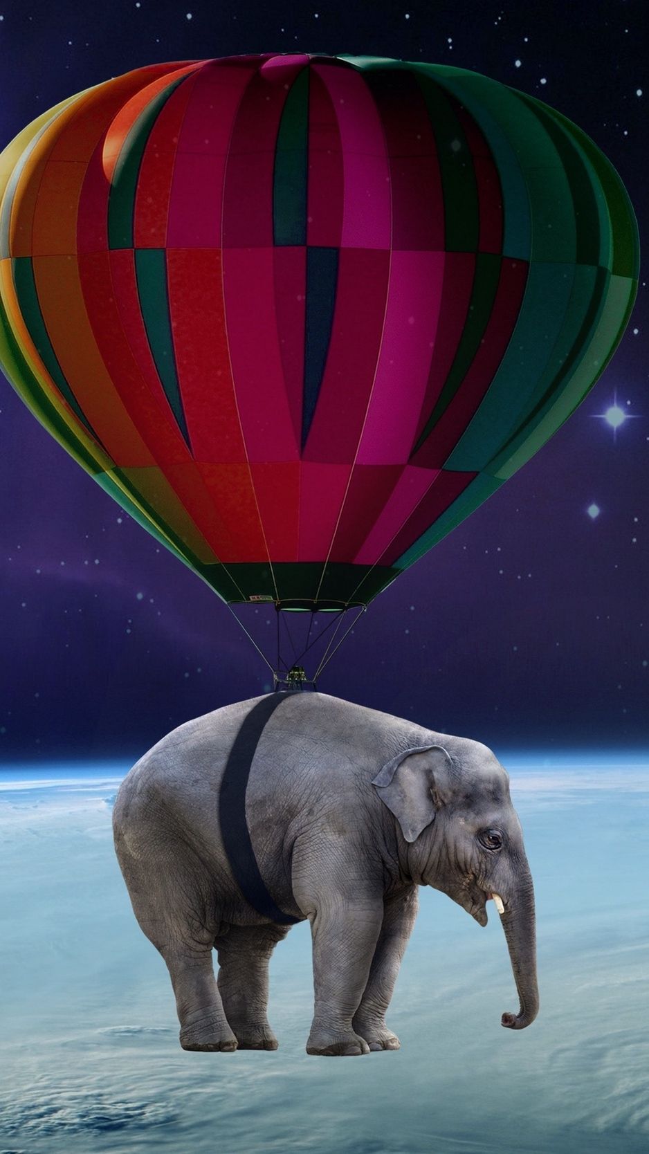 Elephant Iphone Wallpaper Hd - Elephants In Space - HD Wallpaper 