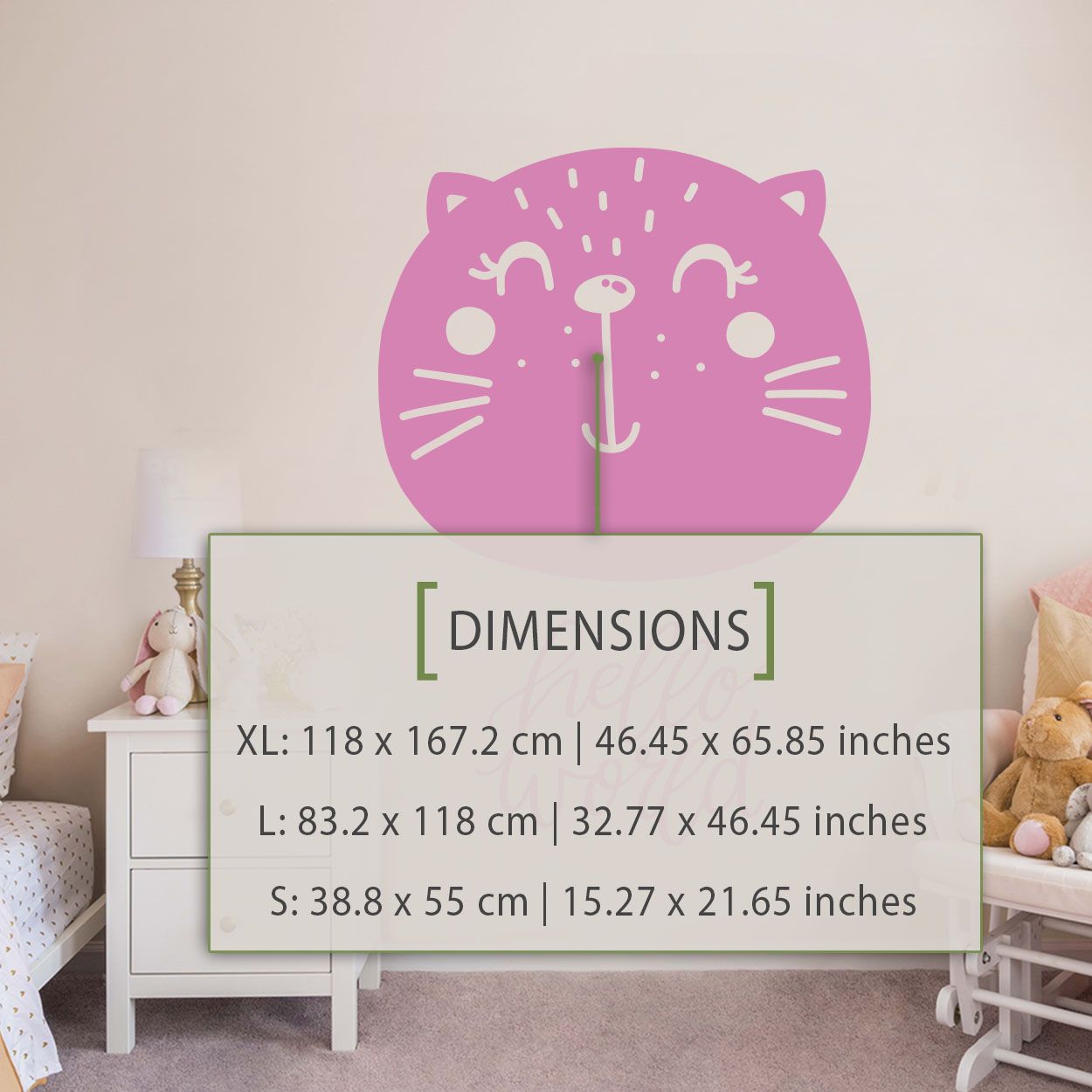 Cat Hello World Wall Decal - Wall Decal - HD Wallpaper 