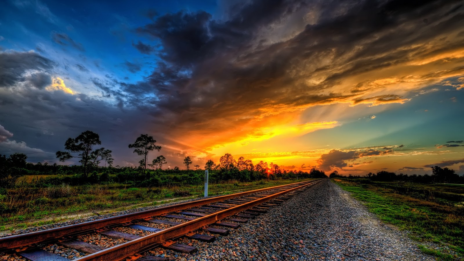 Railroad Tracks Facebook Cover - HD Wallpaper 