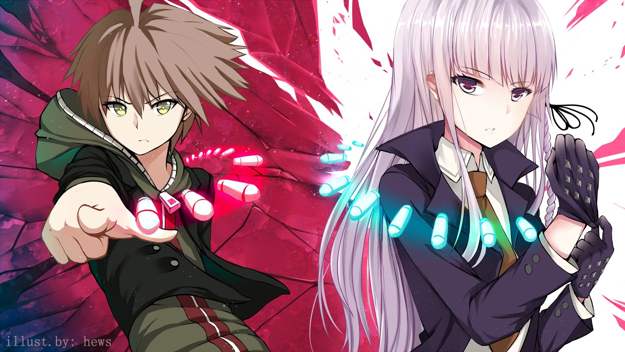 Braids Brown Hair Dangan-ronpa Gloves Green Eyes Hewsack - HD Wallpaper 