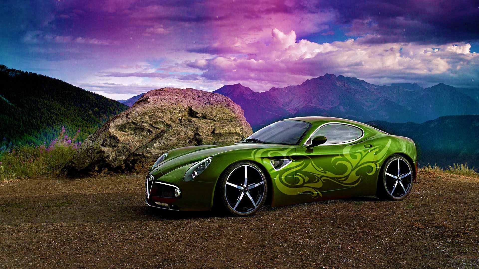 Wallpapers For Your Desktop With The Car Alfa Romeo - Alfa Romeo 8c Competizione - HD Wallpaper 