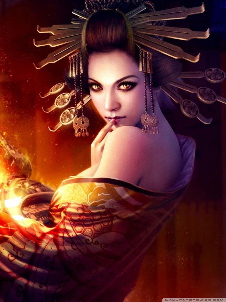 Women And Skull Fantasy Art - HD Wallpaper 