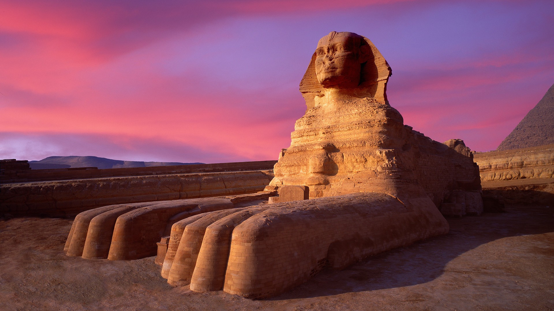 Pyramid Sphinx Ancient Egypt - HD Wallpaper 