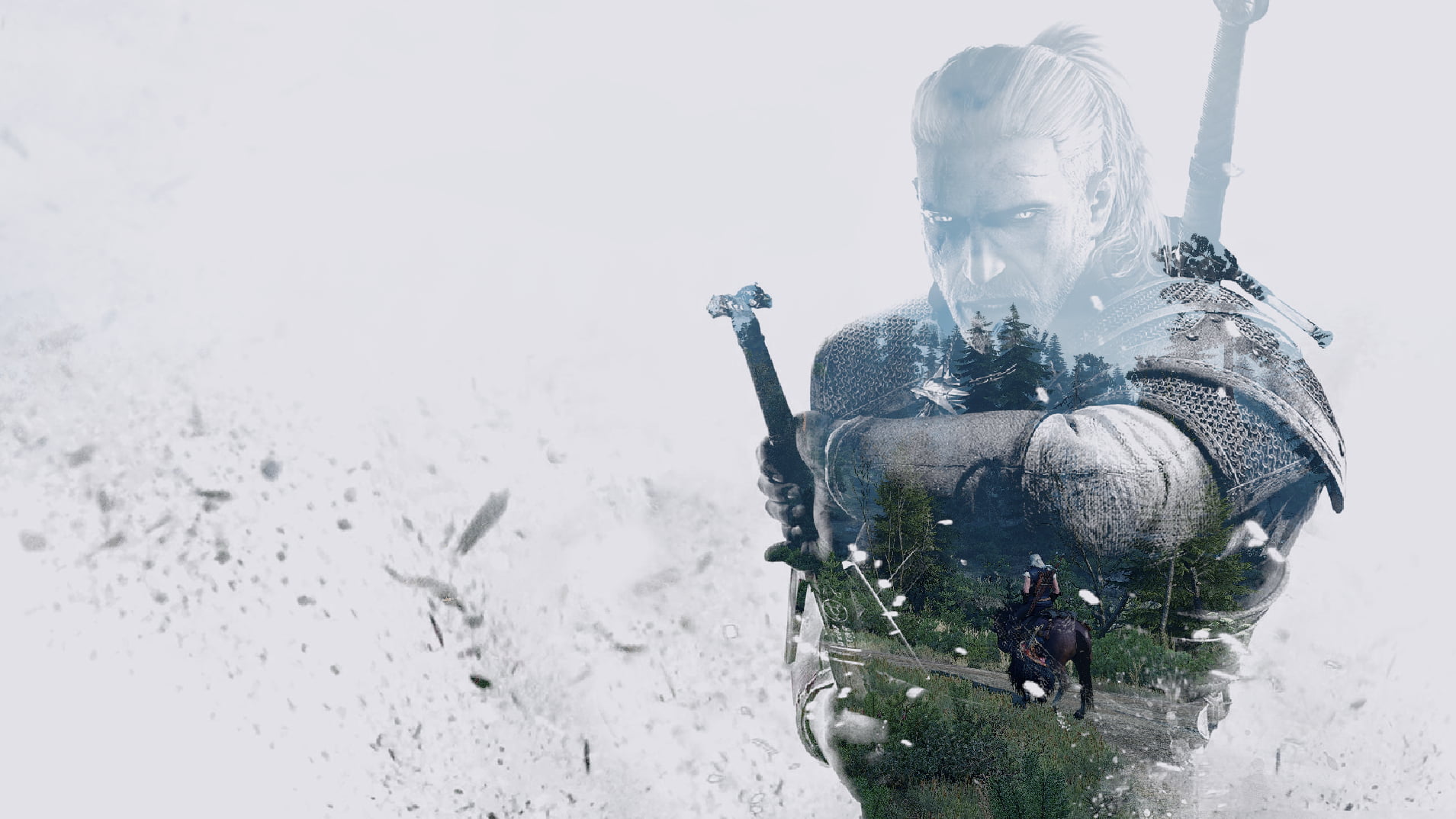 Witcher 3 Wallpaper Double Exposure - HD Wallpaper 