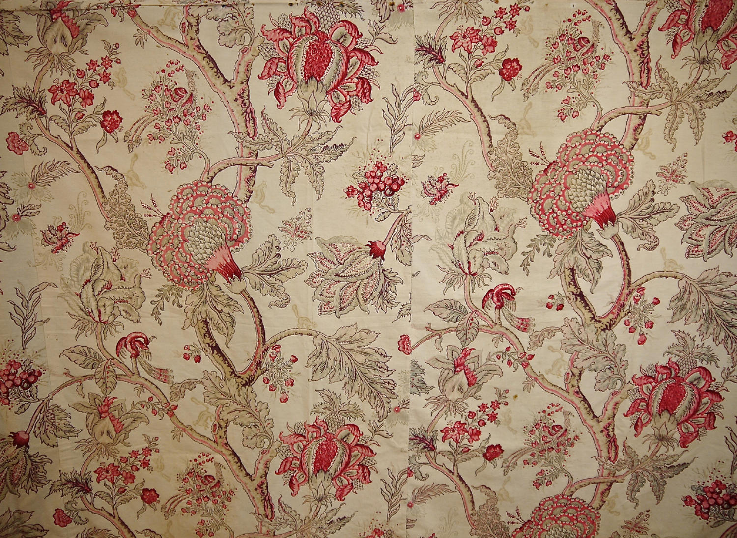 Late 19th Century French Faded Indienne Cotton Panel - Tapestry - HD Wallpaper 