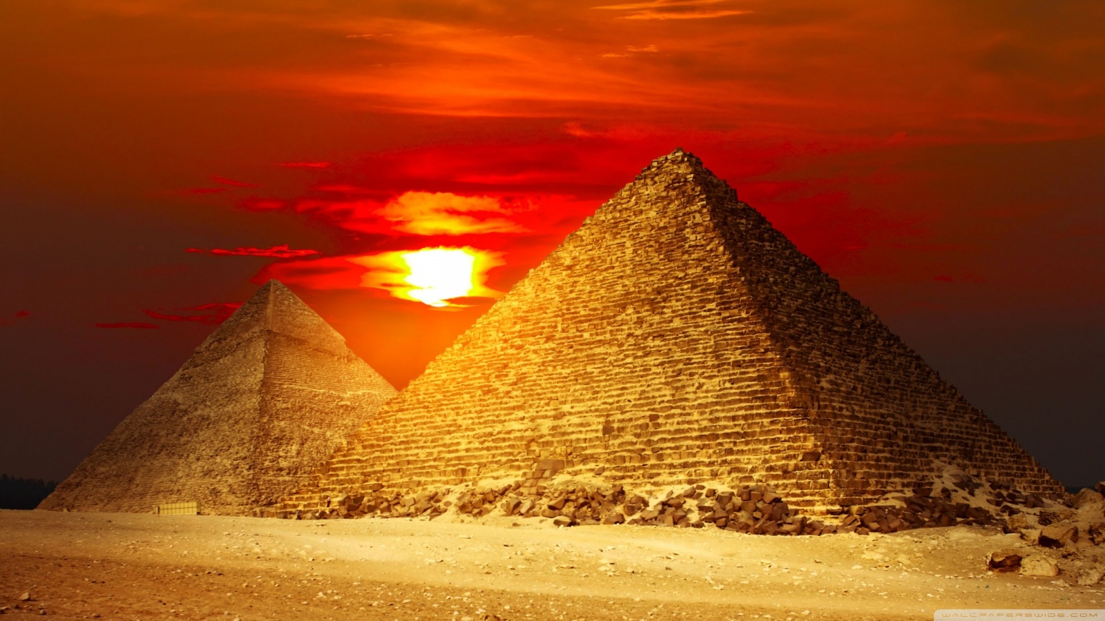 Egyptian Pyramids - HD Wallpaper 