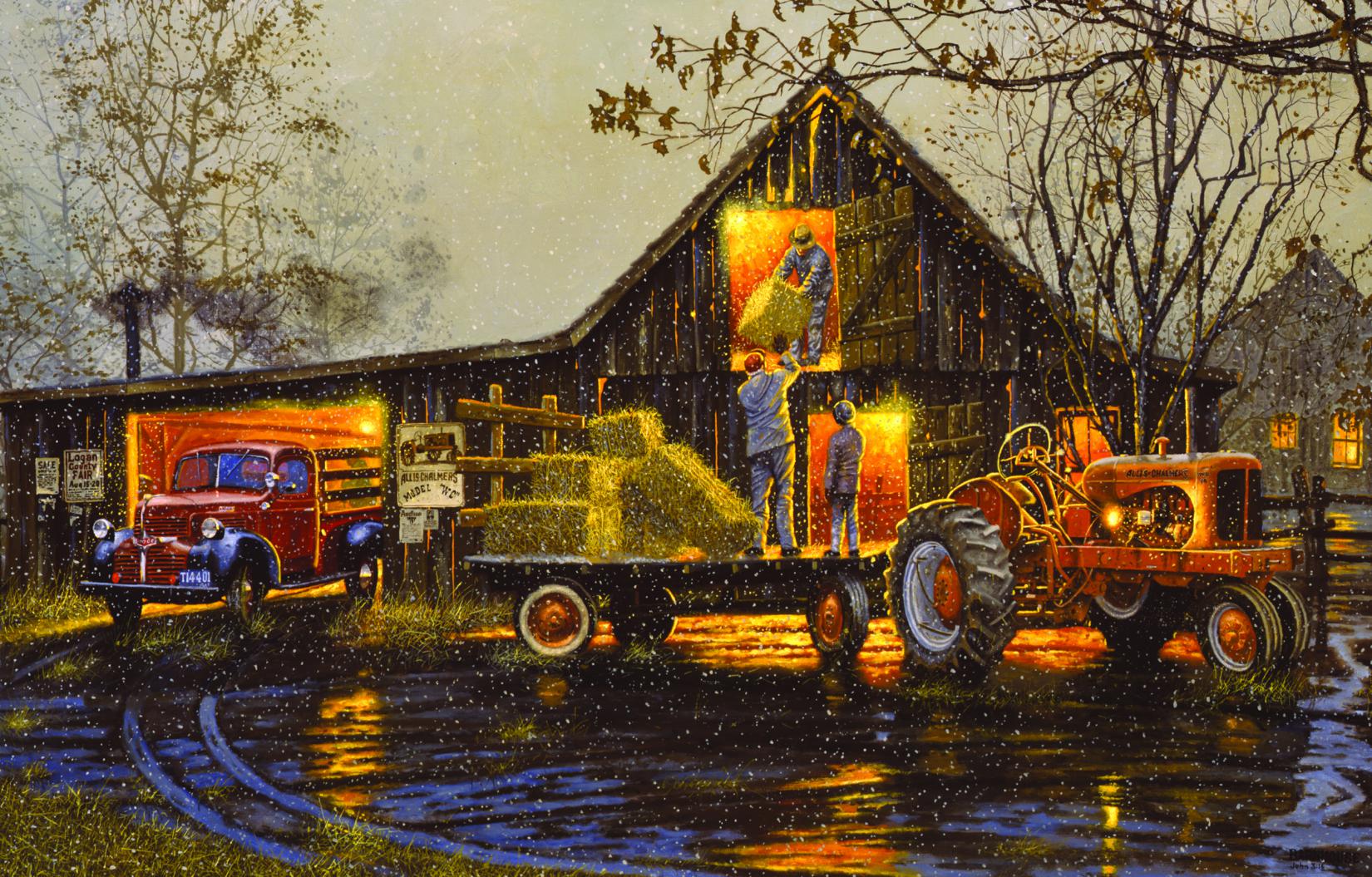 Last Chore Of The Day - Spring Farm Dave Barnhouse - HD Wallpaper 