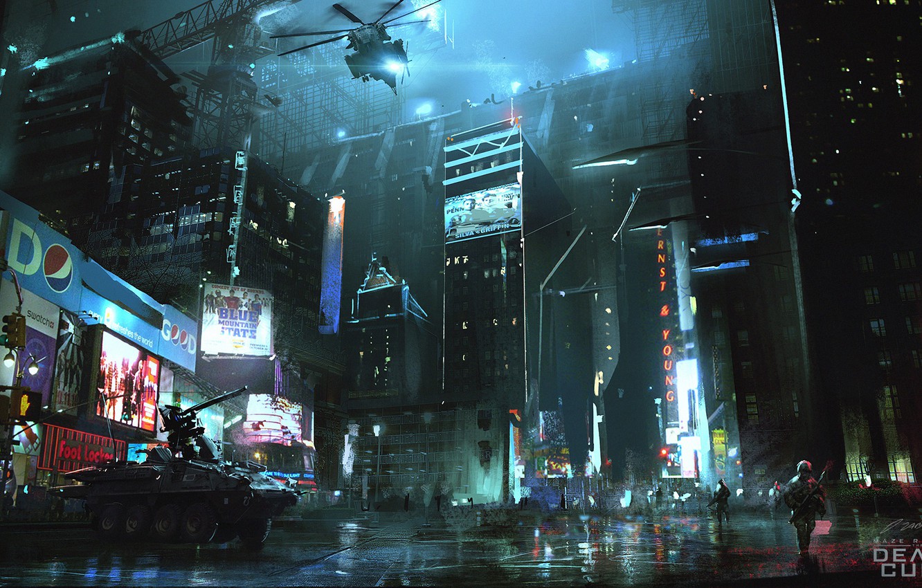 Photo Wallpaper Night, The City, House, Wall, Street, - Maze Runner 3 City - HD Wallpaper 